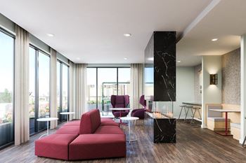 Resident Social Lounge at 23rd Place Apartments, Chicago, IL